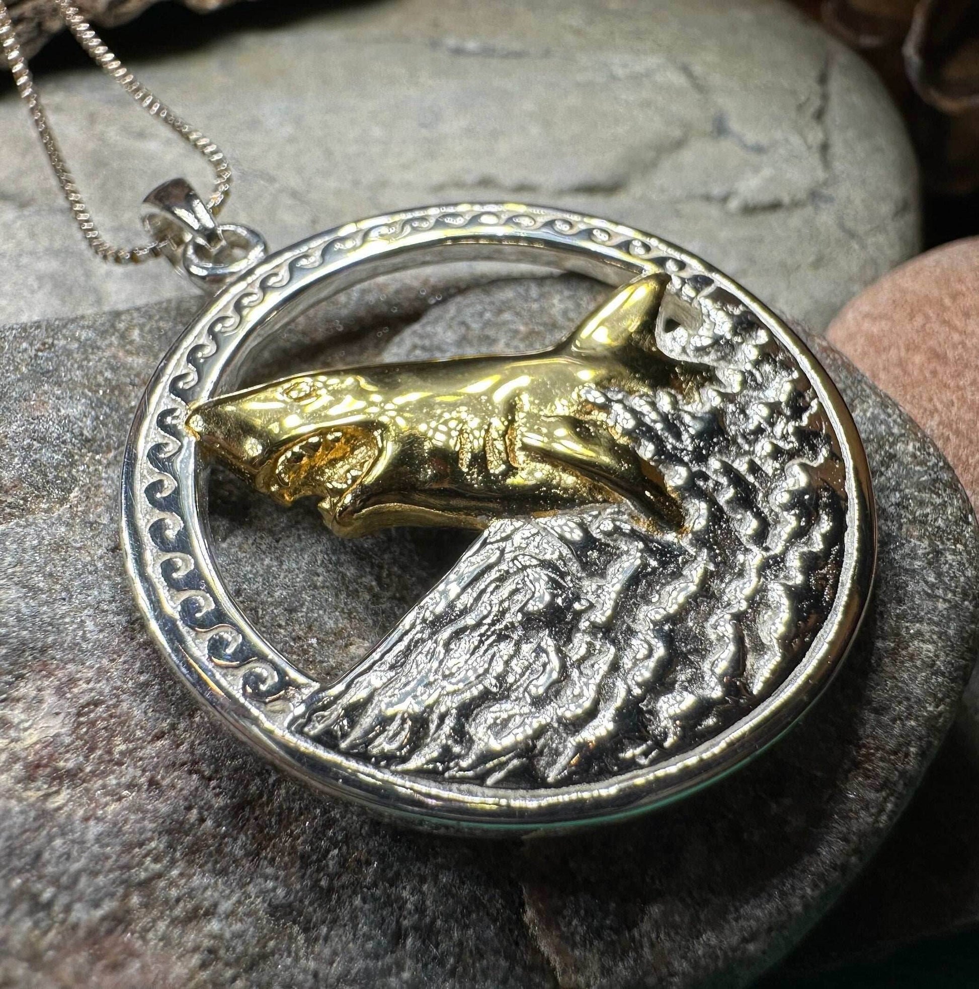 Great White Shark Necklace - 18