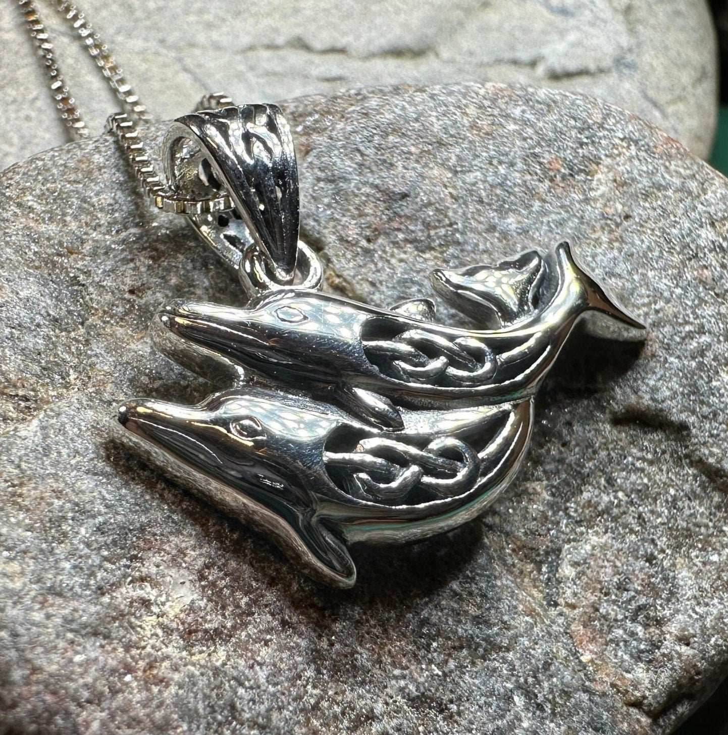 Always Together Celtic Dolphin Necklace - 18