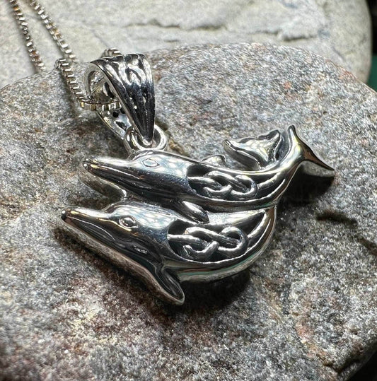 Always Together Celtic Dolphin Necklace - 18