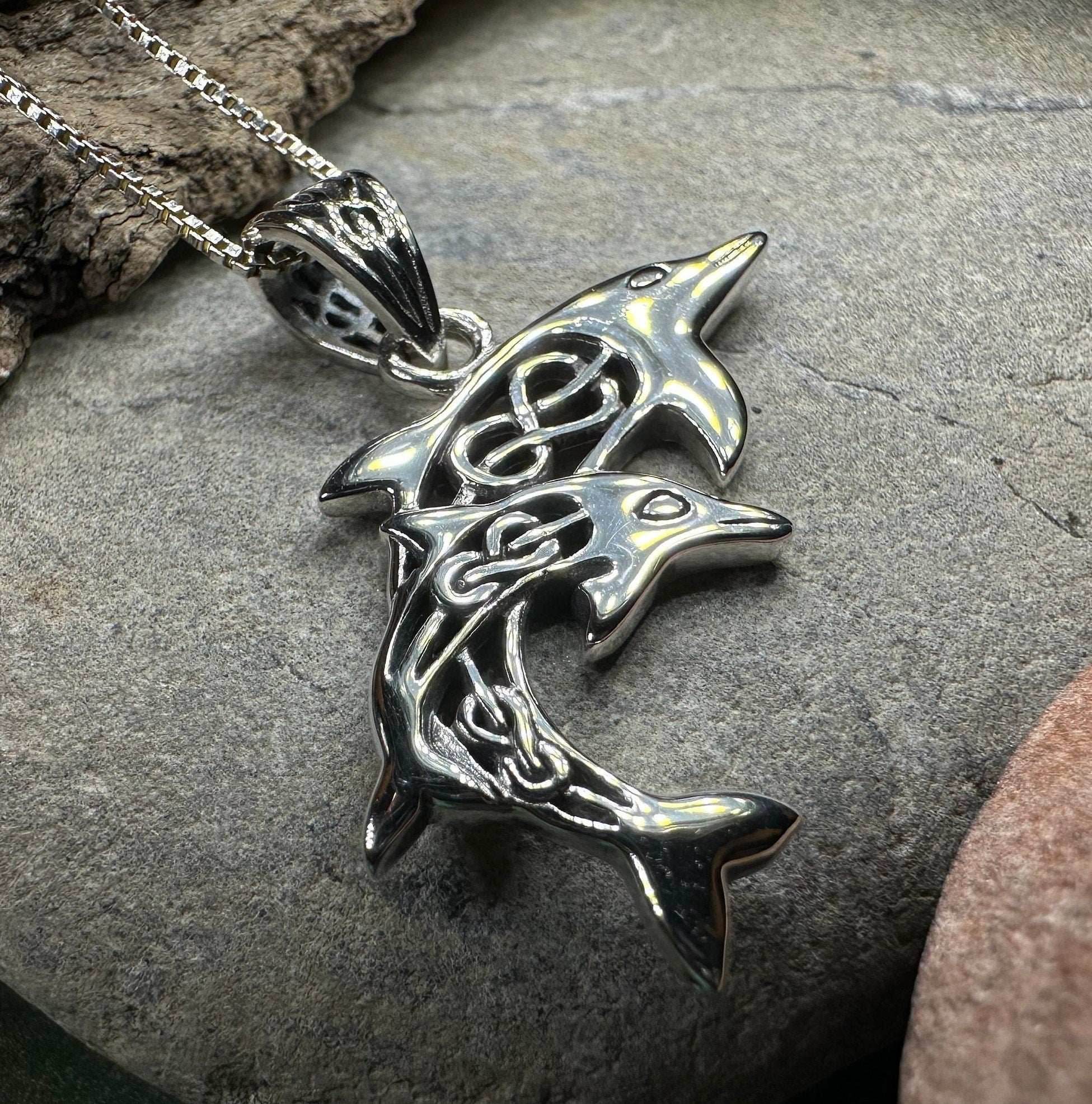 Unity Celtic Dolphin Necklace - 18