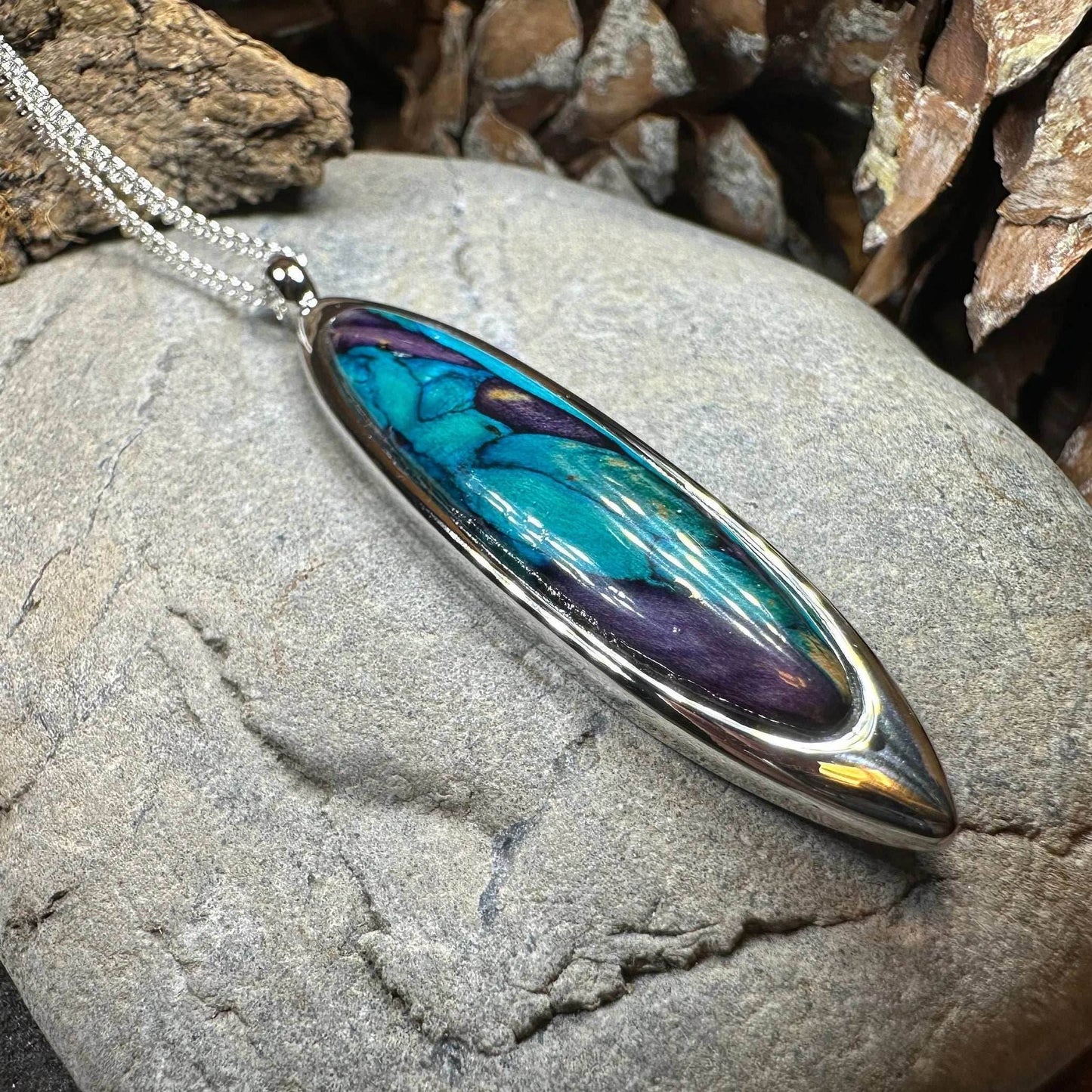 Scottish Highlands Heathergems Necklace - Purple Green