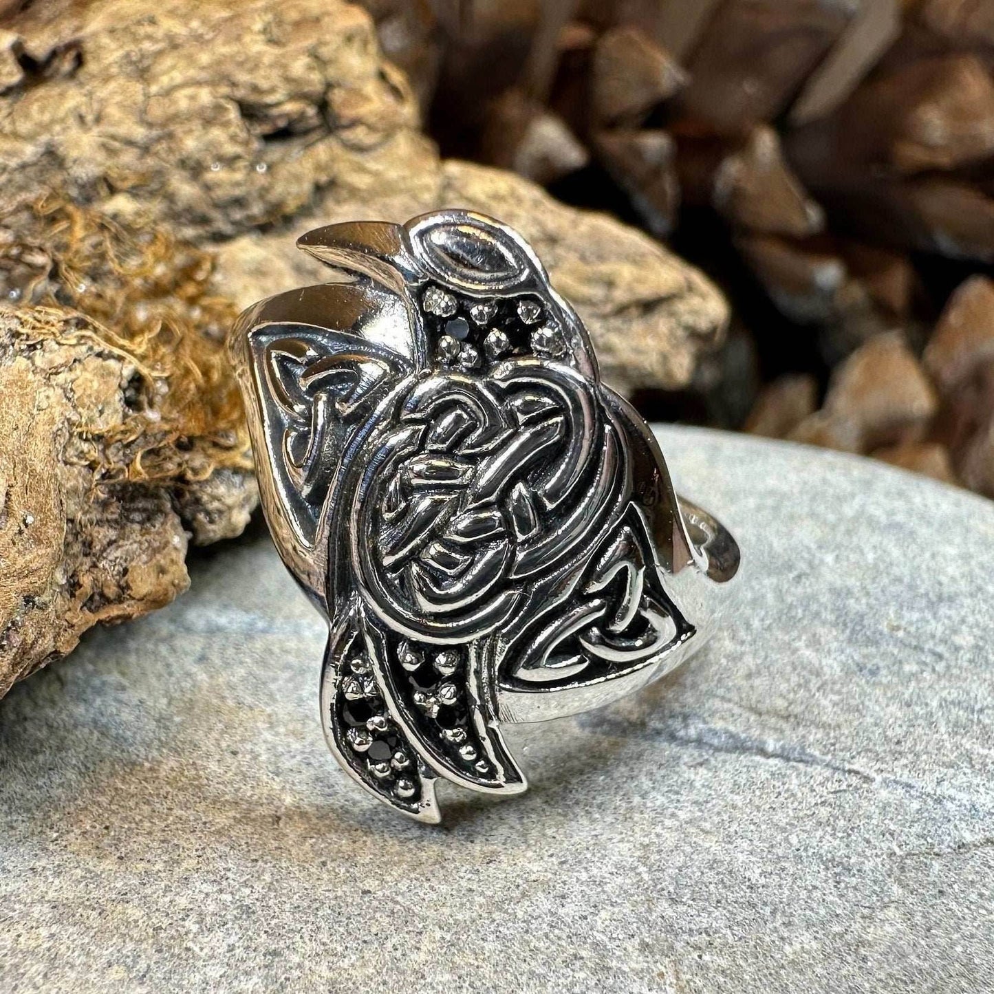 Morrigan Celtic Raven Ring - 6