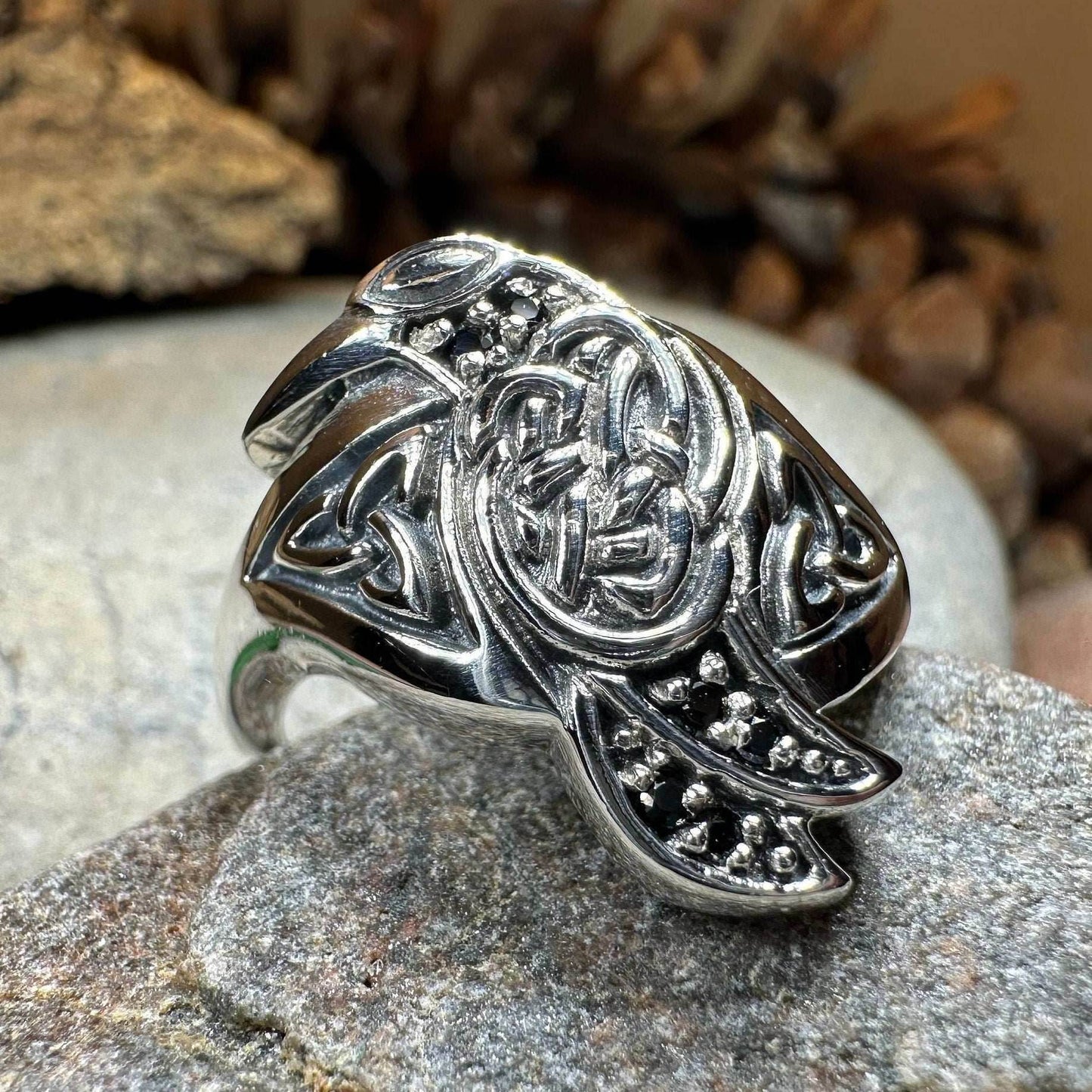 Morrigan Celtic Raven Ring - 6