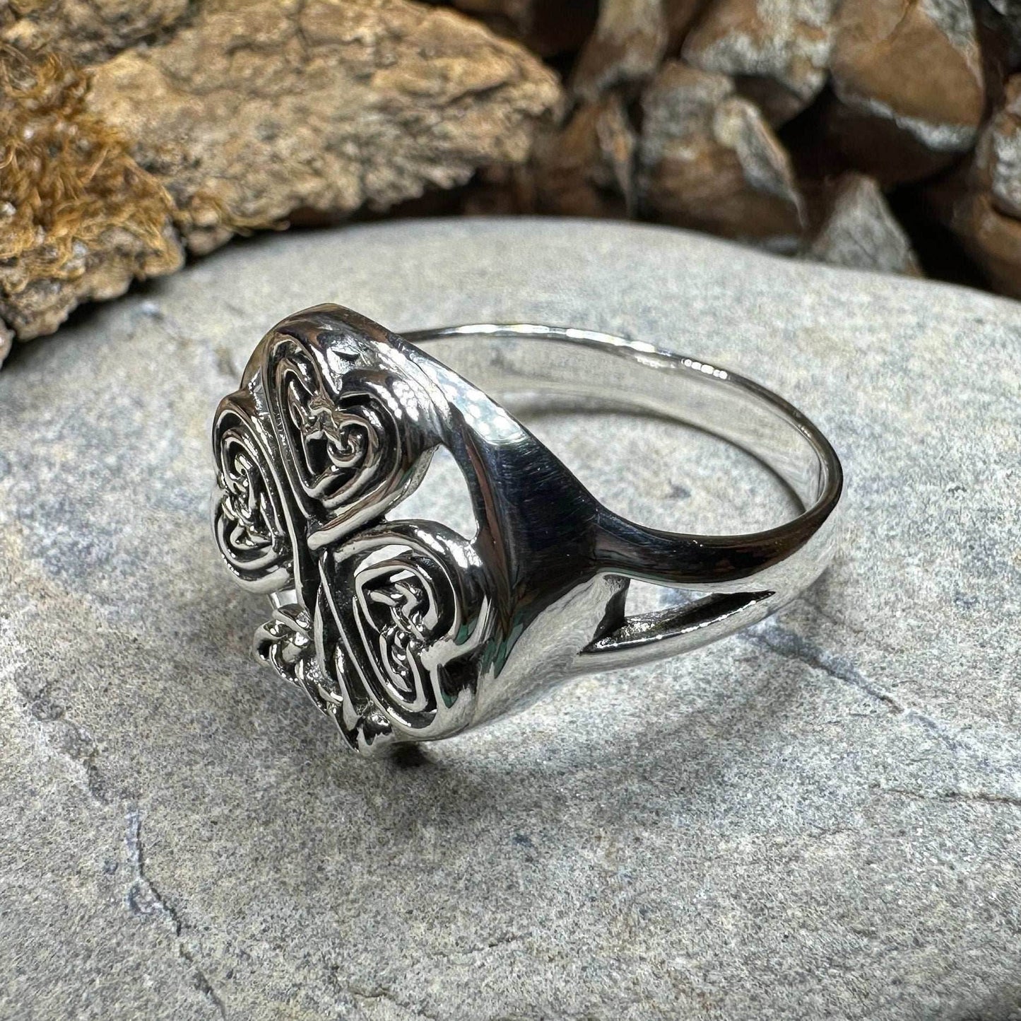 Celtic Knot Shamrock Ring - 5