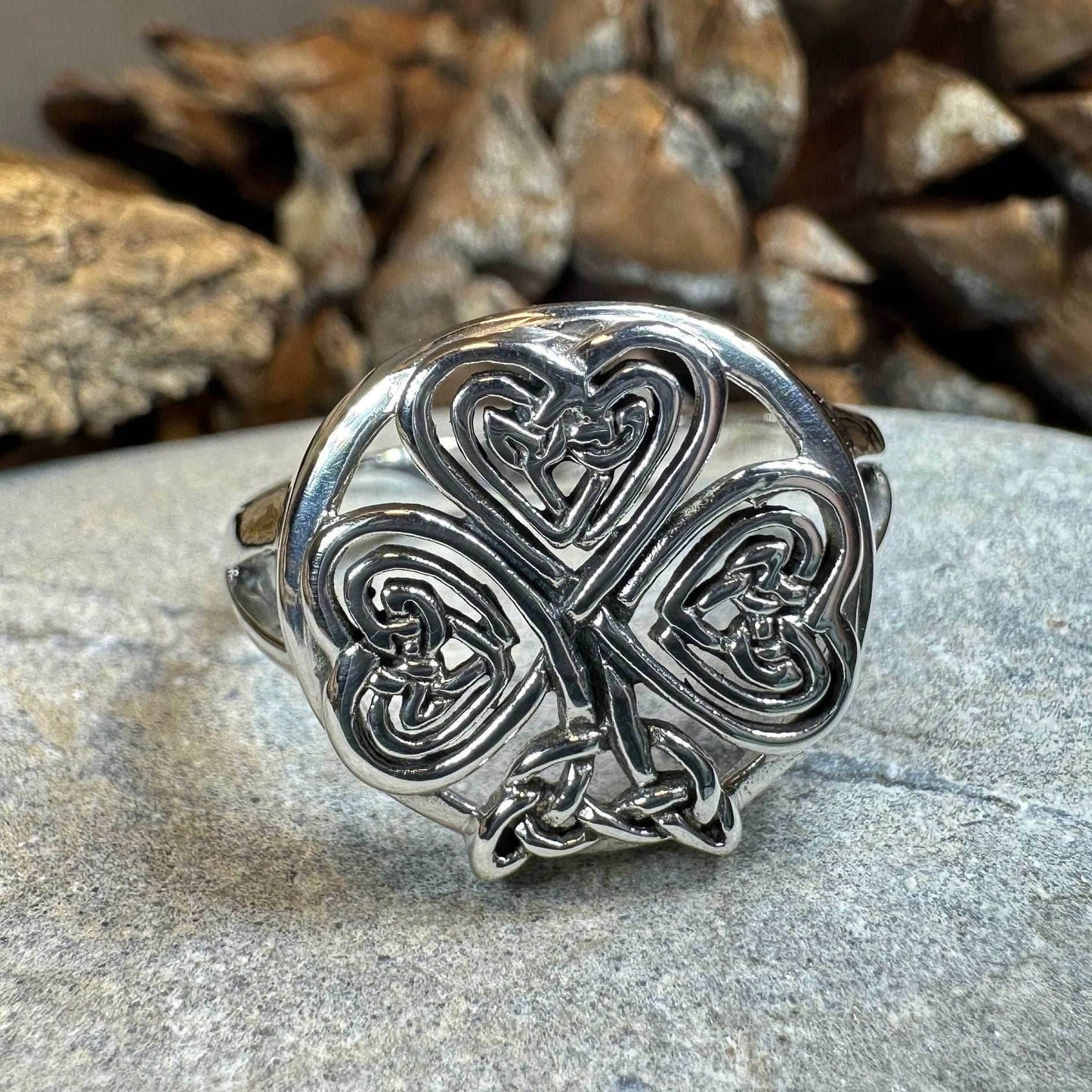 Celtic Knot Shamrock Ring - 5