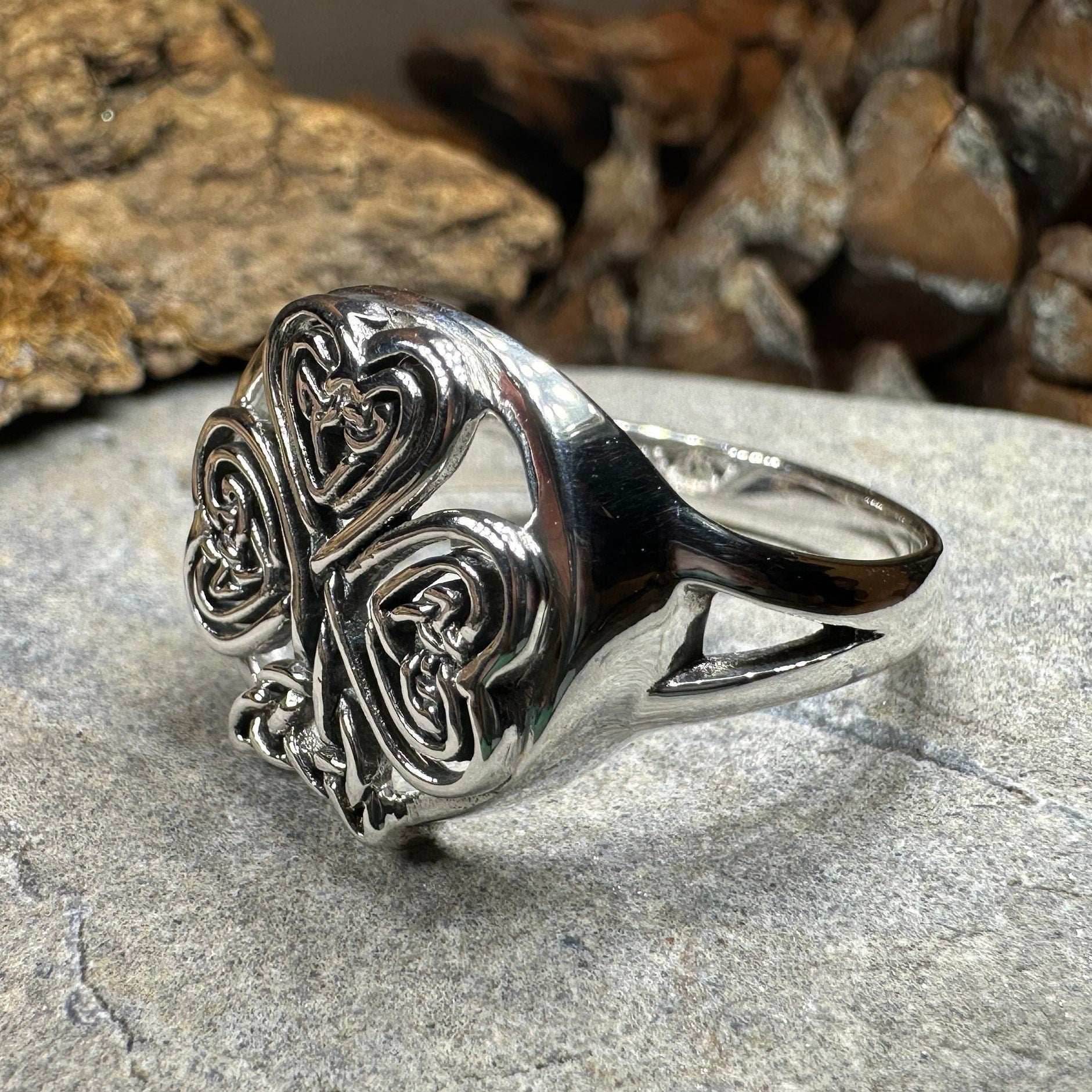 Celtic Knot Shamrock Ring - 5