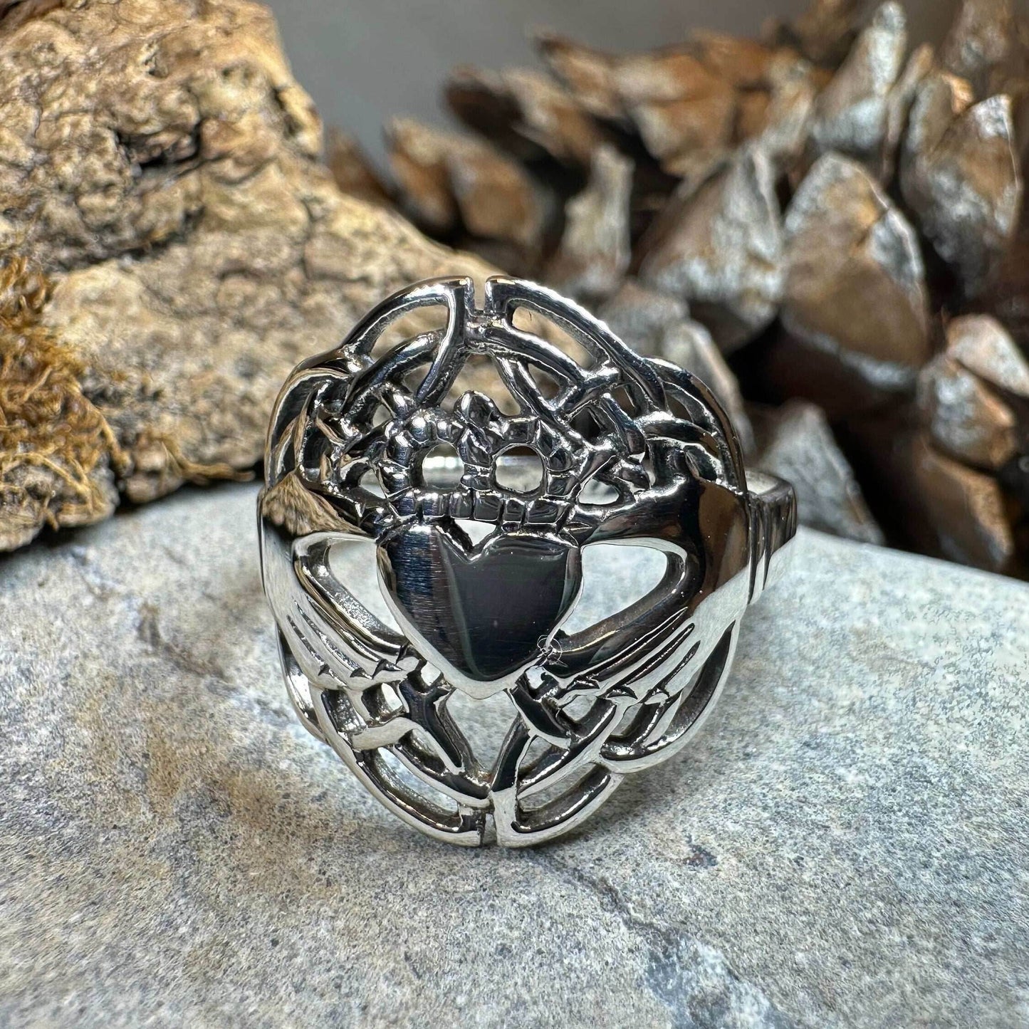 Irish Lace Claddagh Ring - 6
