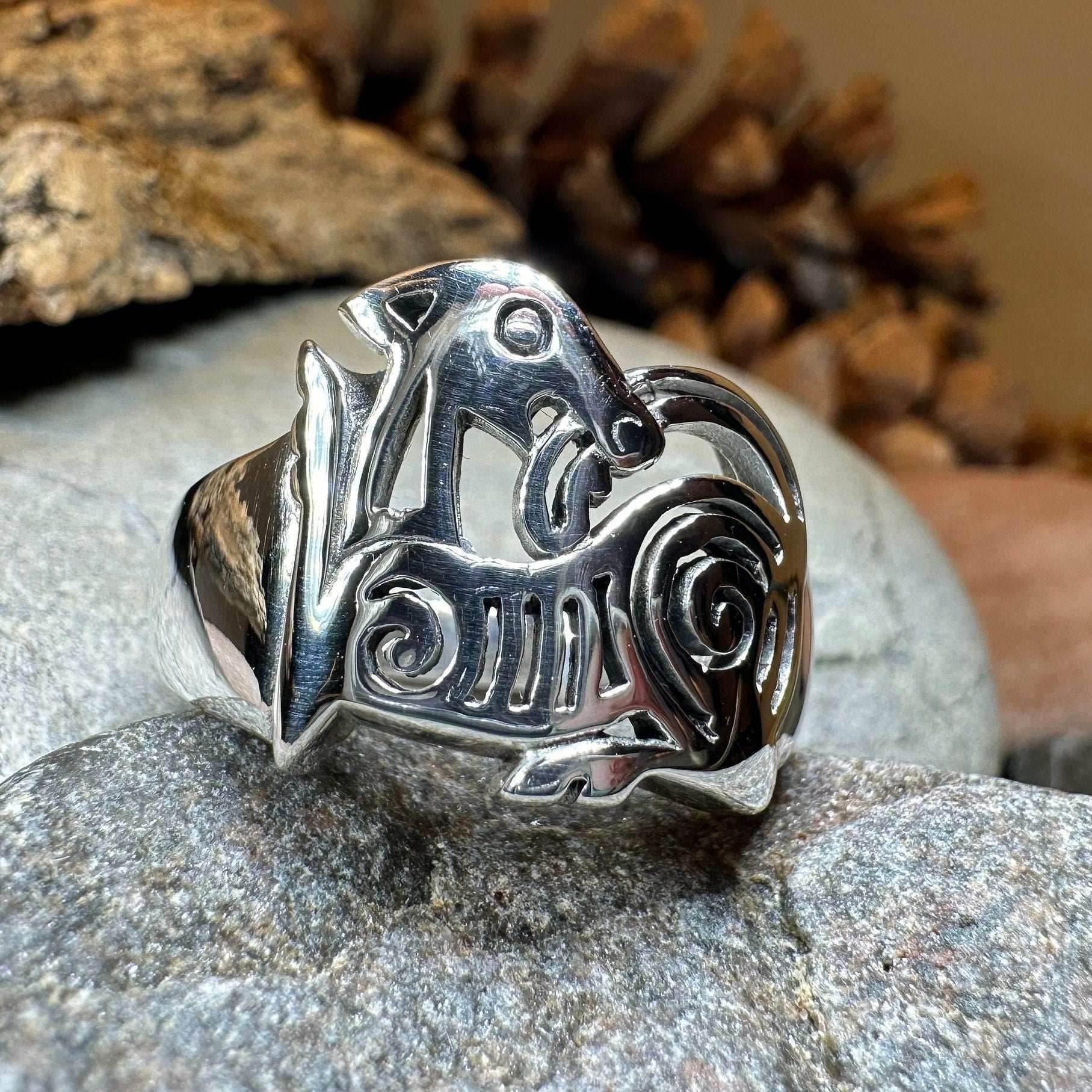 Pictish Lore Celtic Dragon Ring - 6
