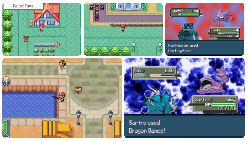Pokemon Dark Violet GBA ROM Hack Video Game Custom Gameboy Advance