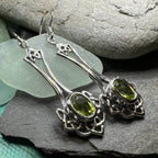 Eira Celtic Knot Earrings - Peridot