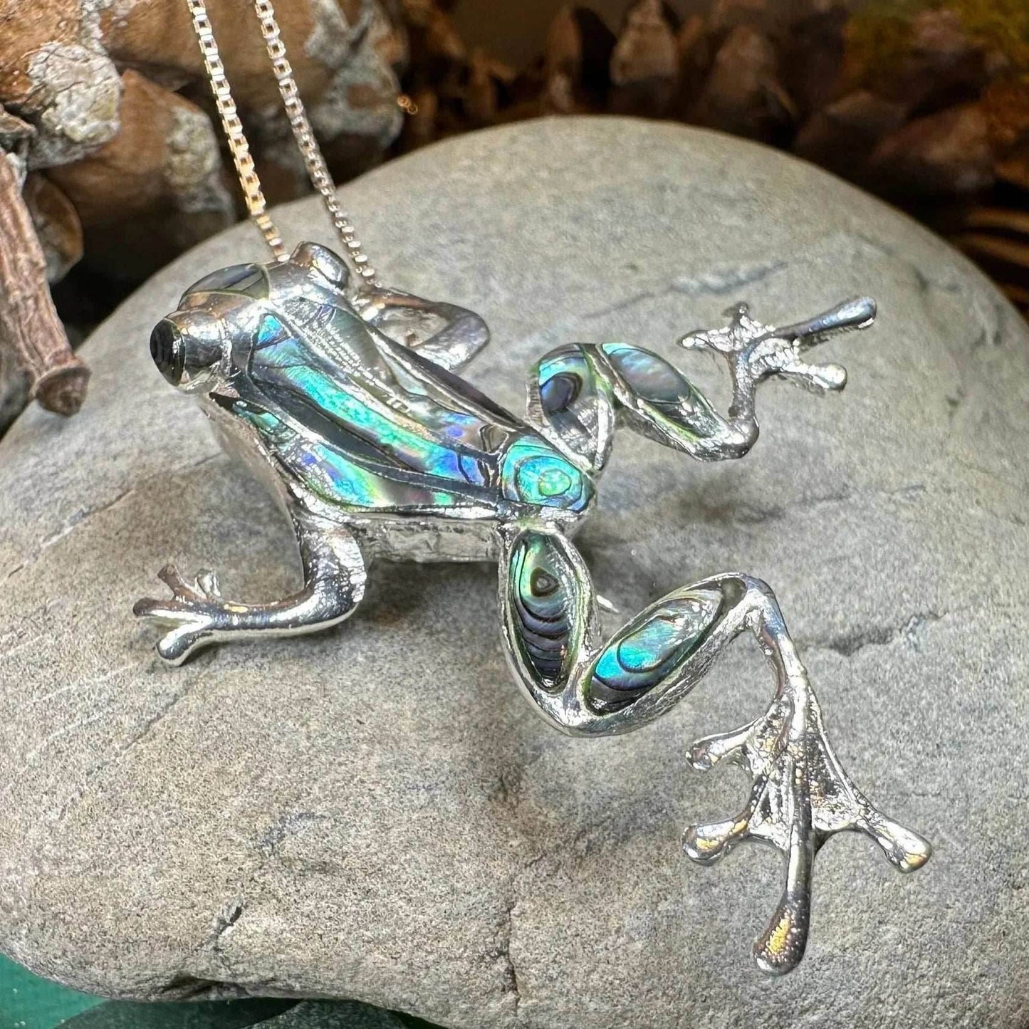 Abalone Frog Necklace - 18