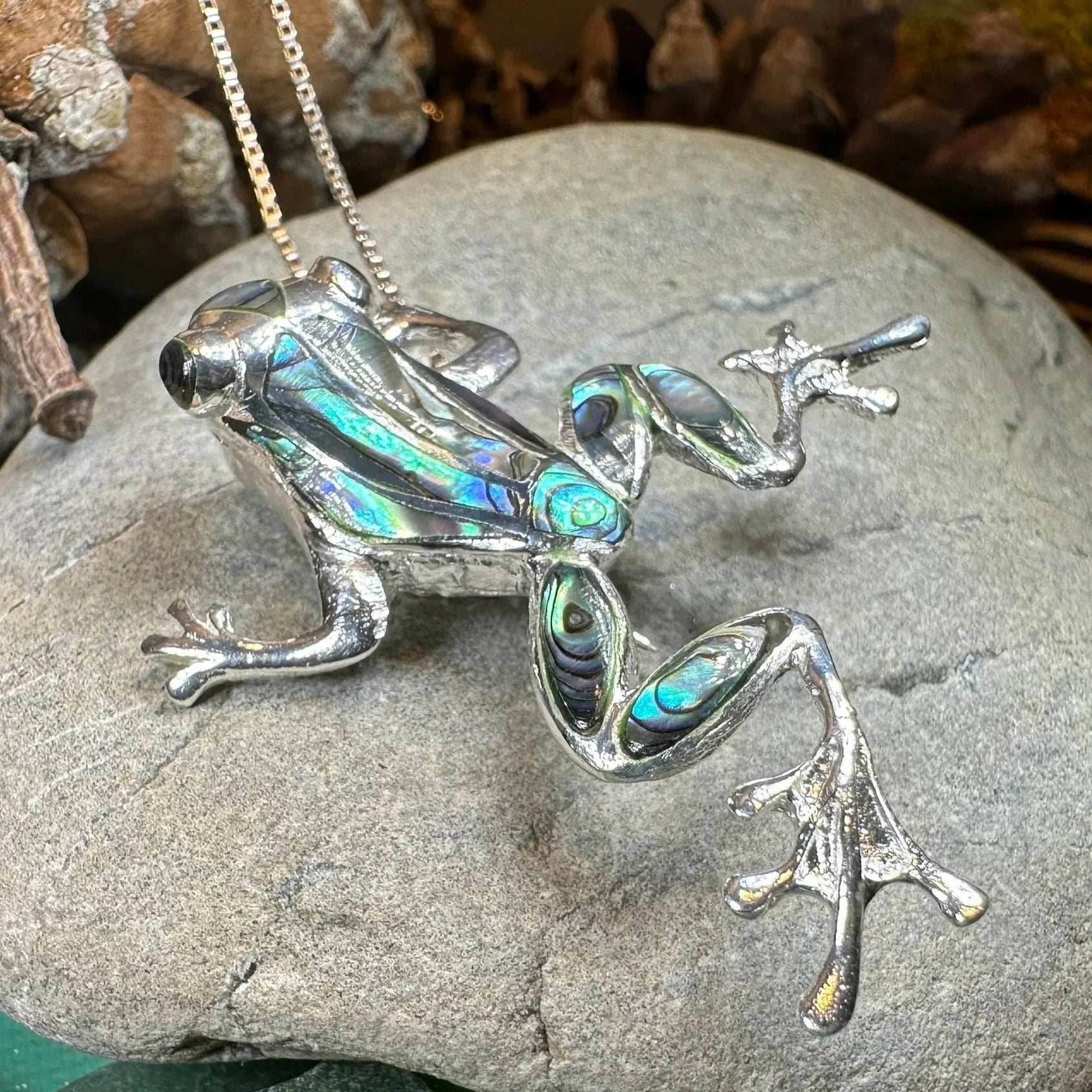 Abalone Frog Necklace - 18