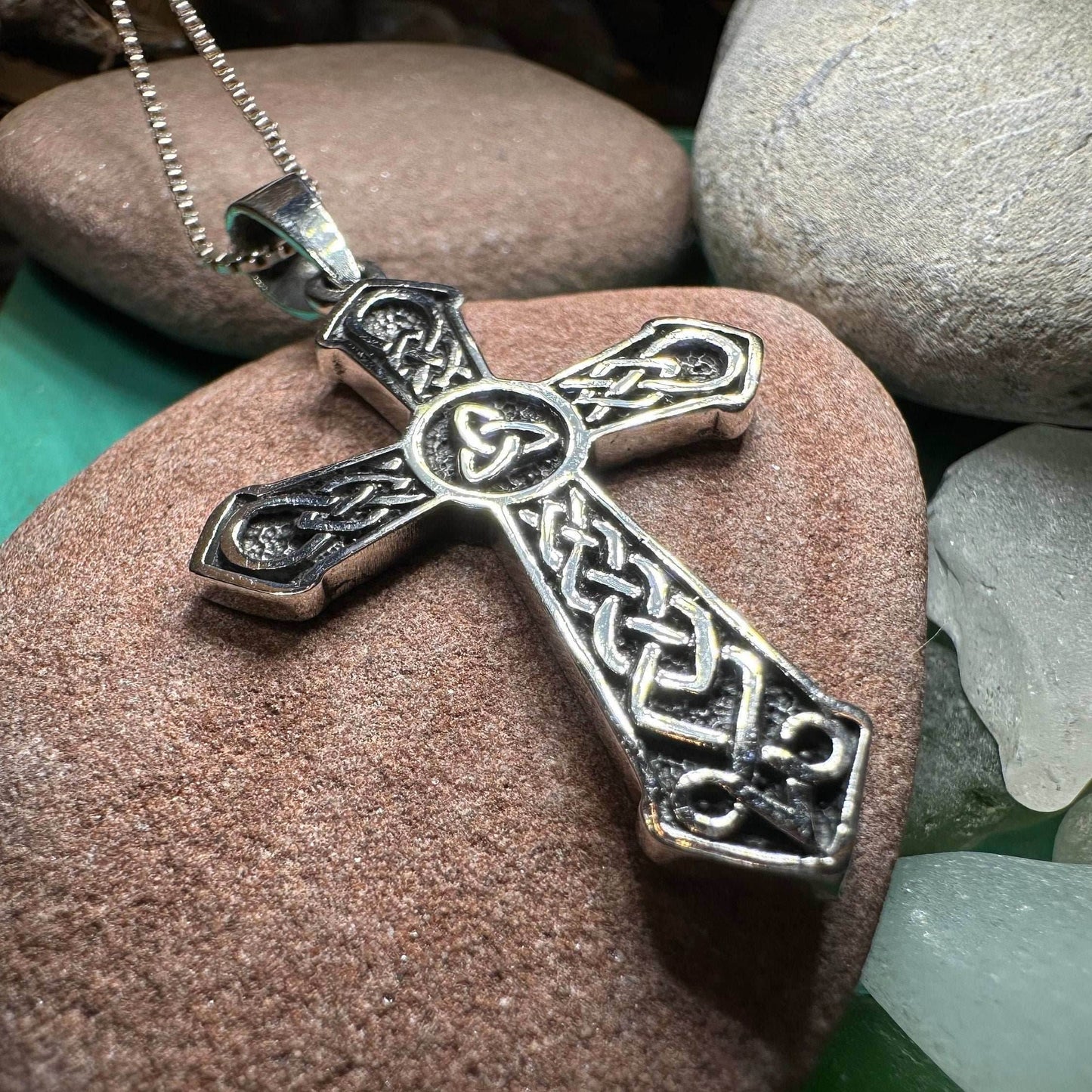 Holy Spirit Celtic Cross Necklace - 18