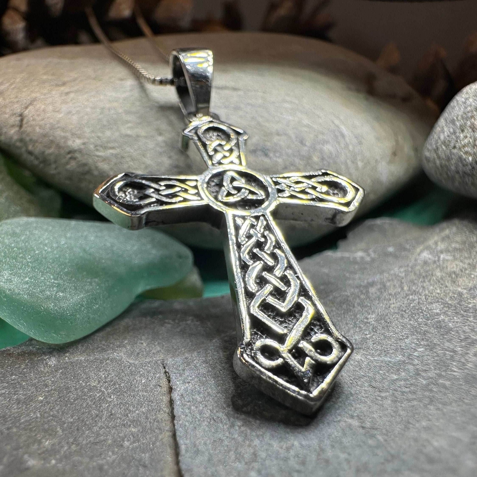 Holy Spirit Celtic Cross Necklace - 18