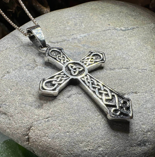 Holy Spirit Celtic Cross Necklace - 18