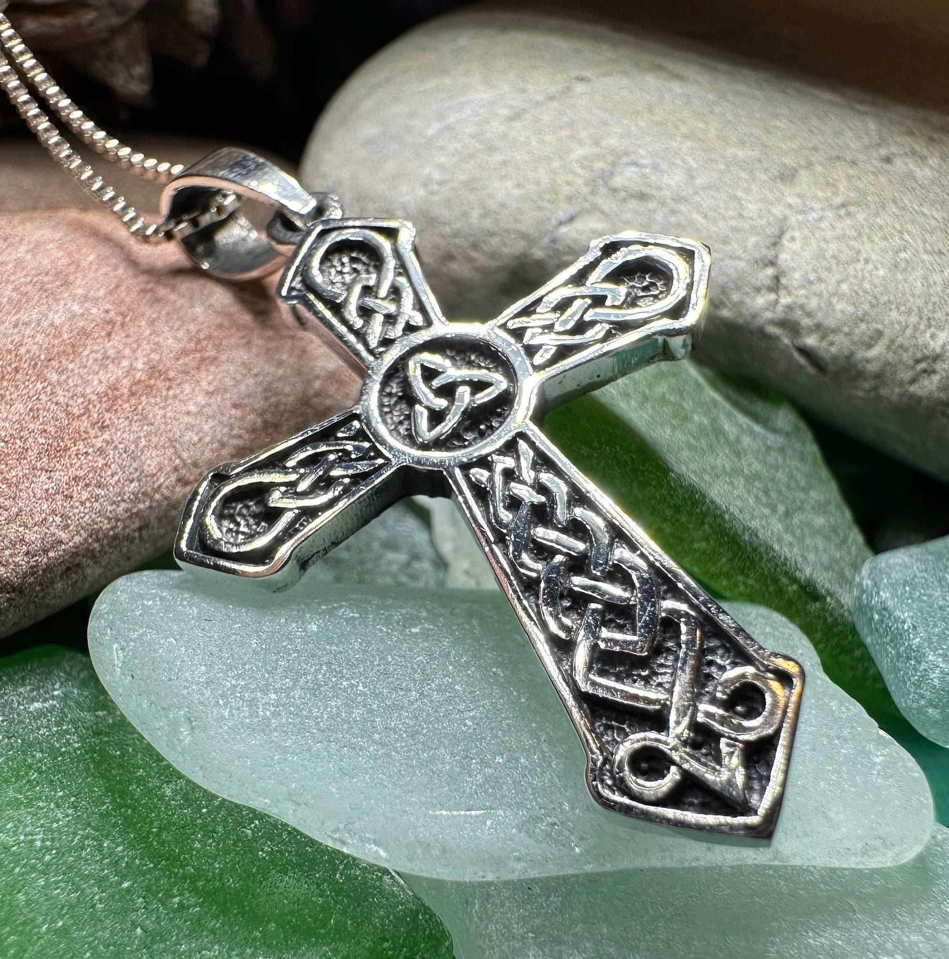 Holy Spirit Celtic Cross Necklace - 18