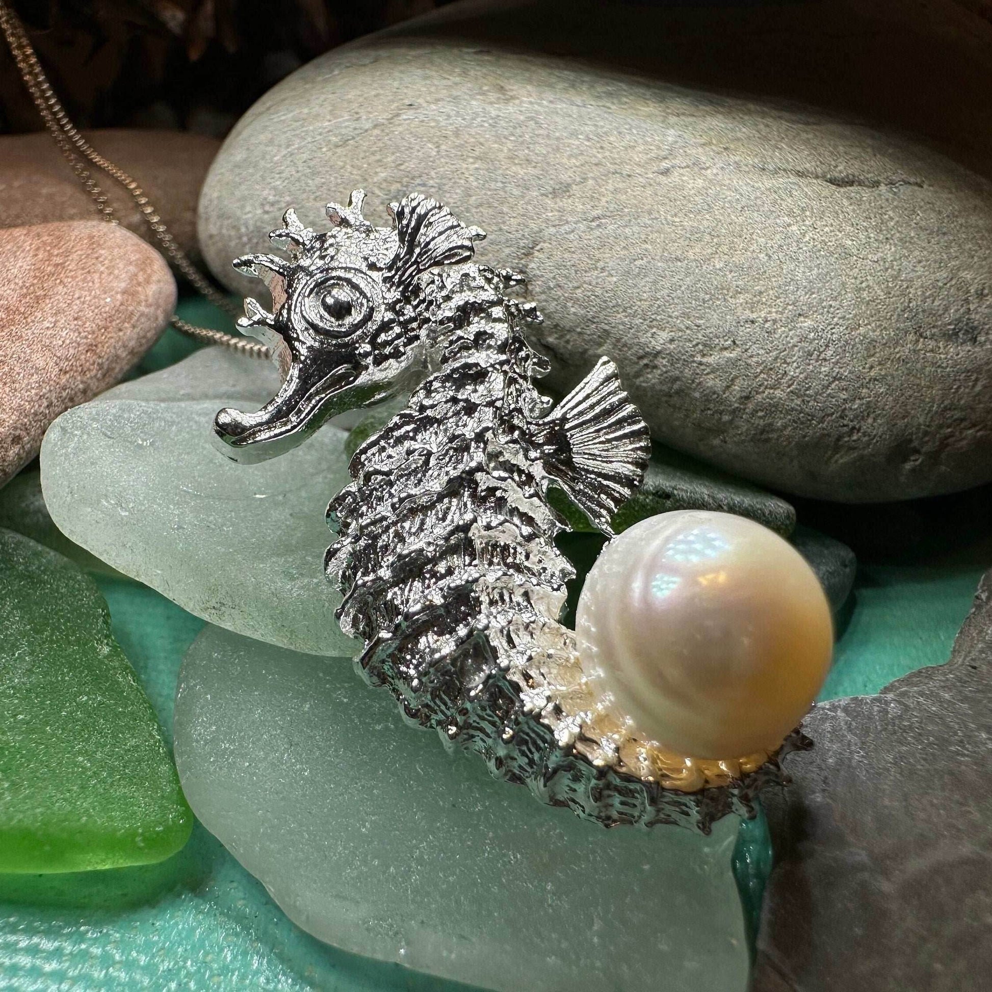Pearl Seahorse Necklace - 18