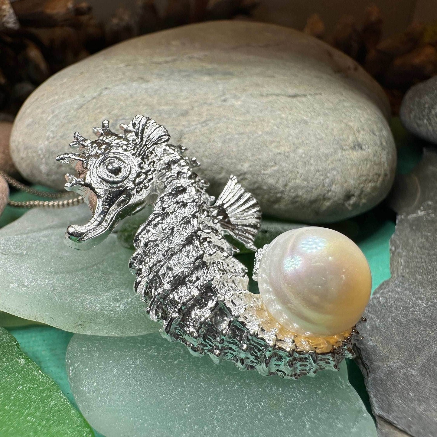 Pearl Seahorse Necklace - 18