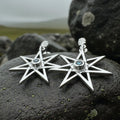 Elven Star Moonstone Earrings