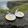 Golden Crescent Moon Earrings