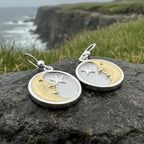 Golden Crescent Moon Earrings