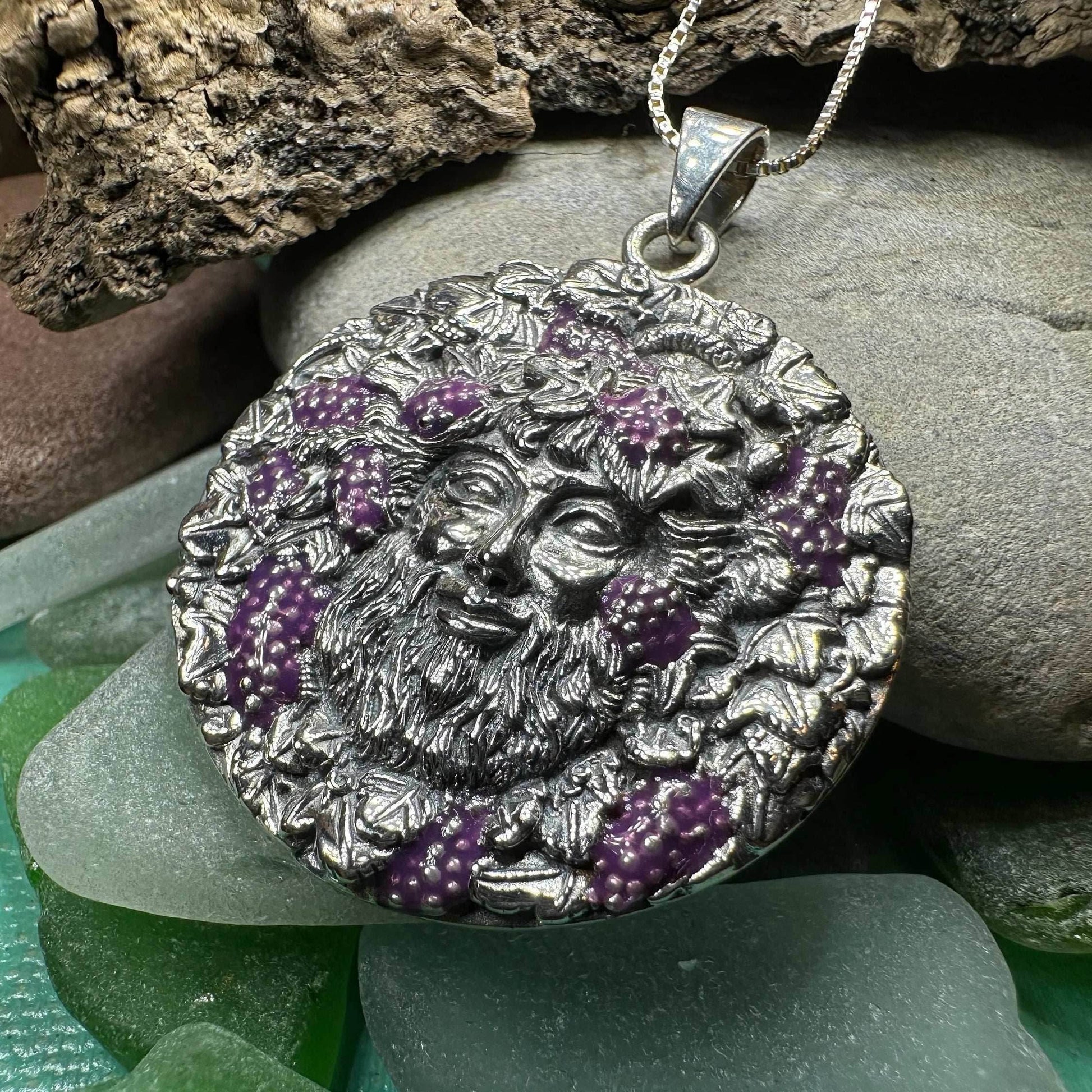 Wine God Bacchus Necklace - 18