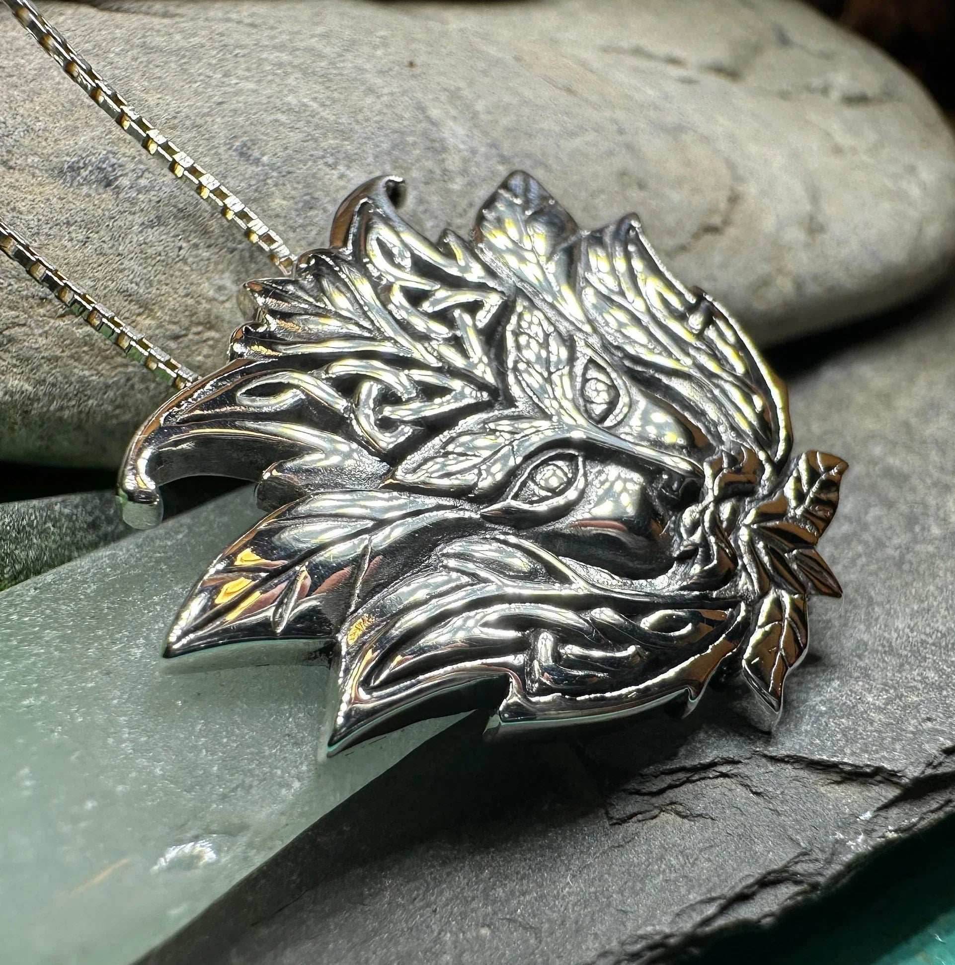 Celtic Green Man Necklace - 18