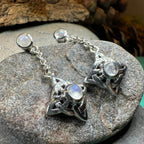 Celtic Protection Knot Earrings - Moonstone