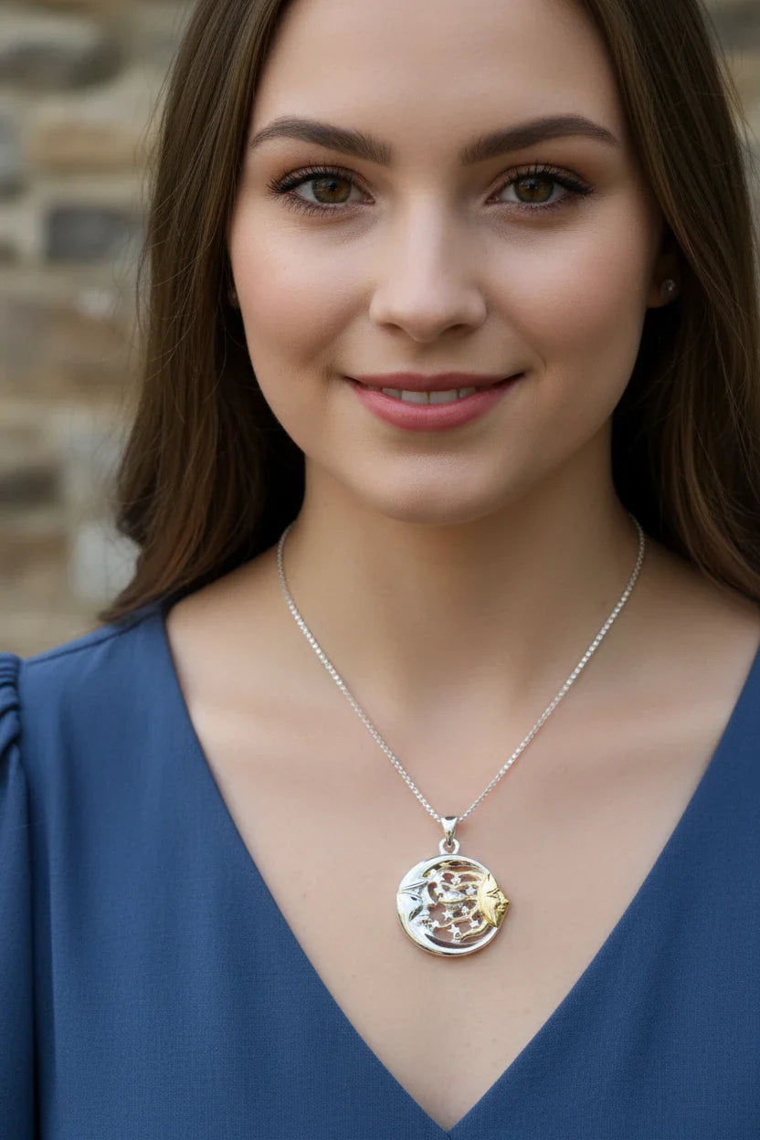 Golden Universe Sun & Moon Necklace