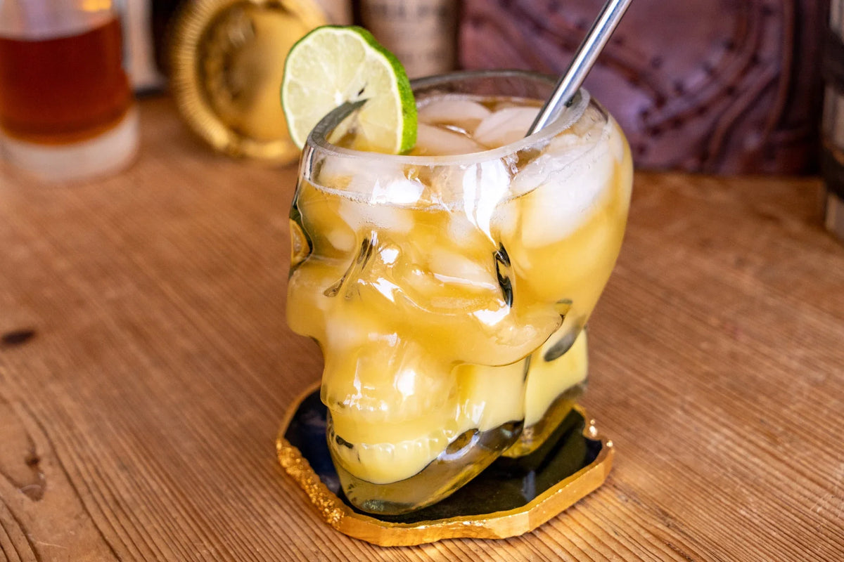 Skull Design Whiskey Glass