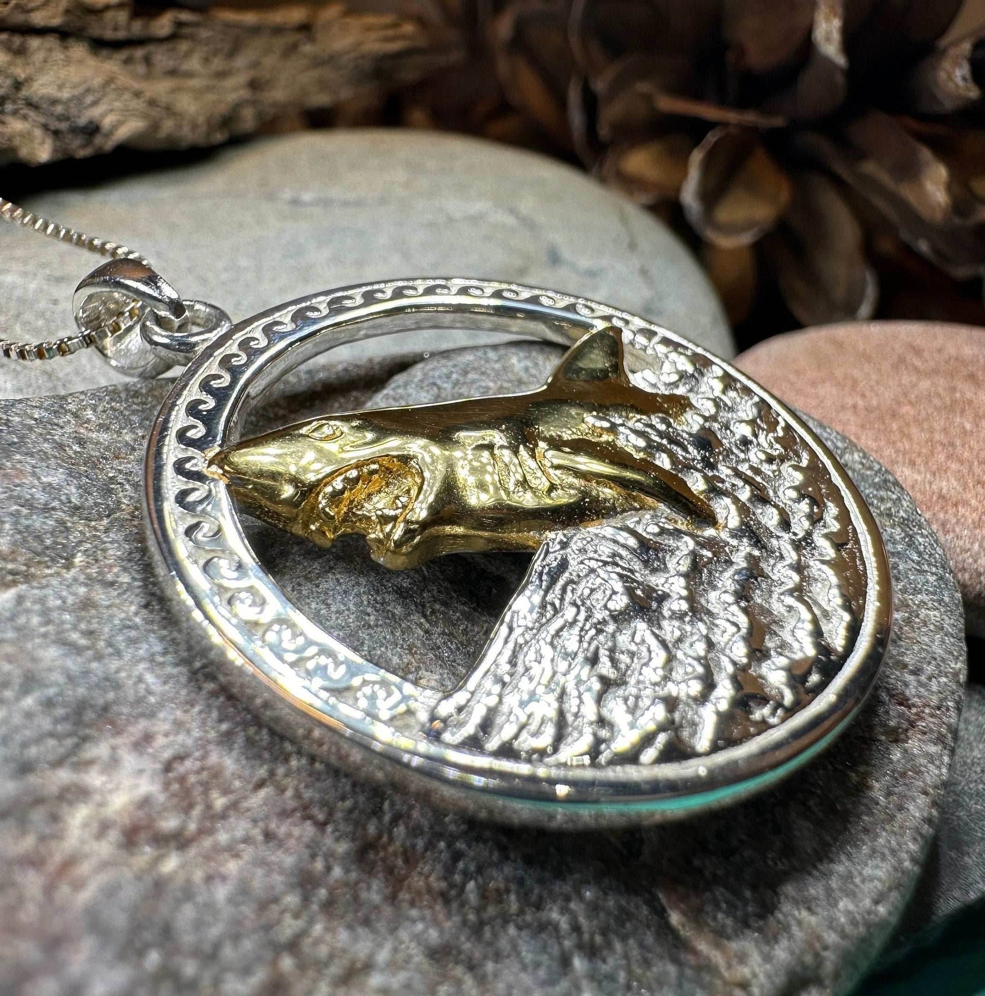 Great White Shark Necklace - 18