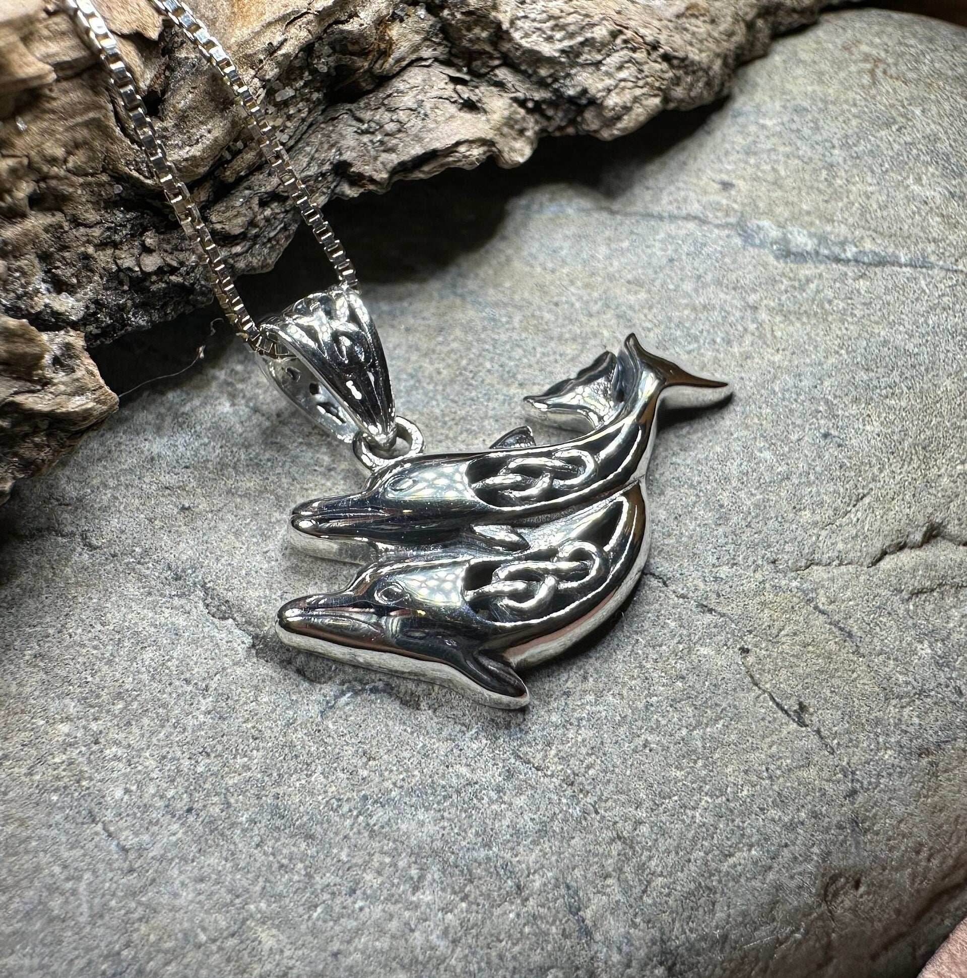 Always Together Celtic Dolphin Necklace - 18