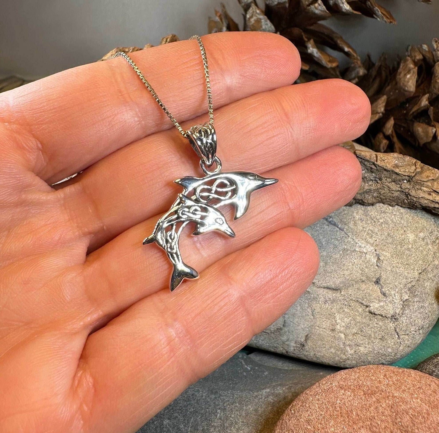 Unity Celtic Dolphin Necklace - 18