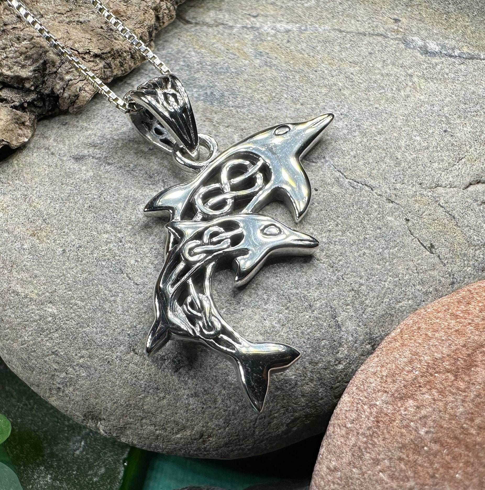 Unity Celtic Dolphin Necklace - 18