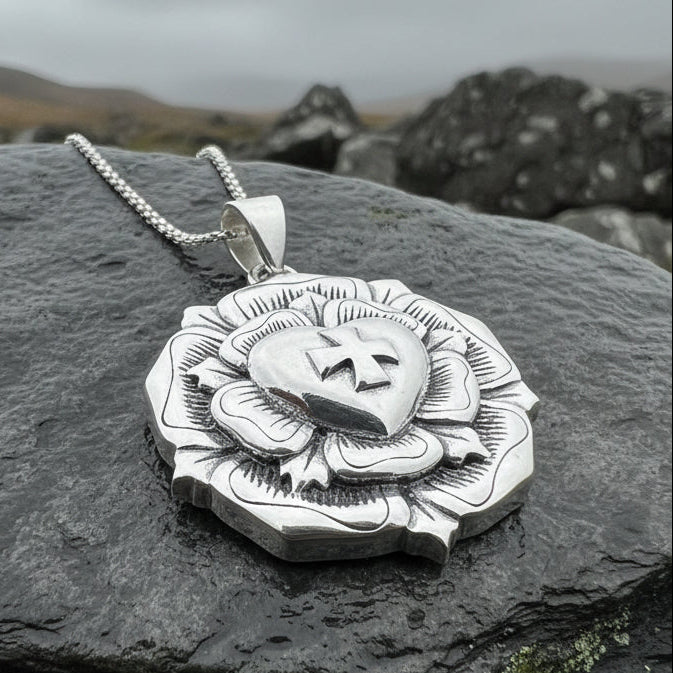 Celtic Rose Cross Necklace