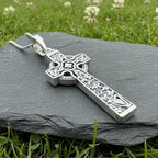 The Quinn Harp Celtic Cross Necklace