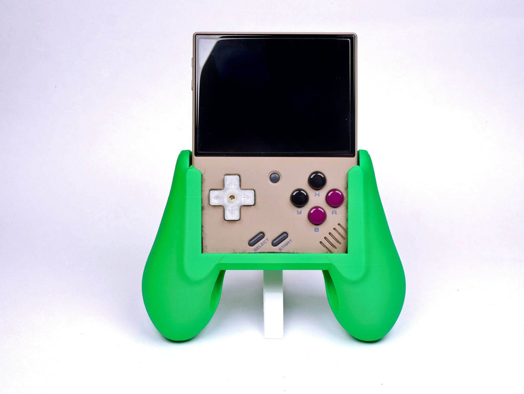 Miyoo Mini Plus Grip Comfort Grip Ergonomic Design Felt High Quality Smooth Attachment Handle Gaming Accessory for Miyoo Mini Plus - Green / Grip Only