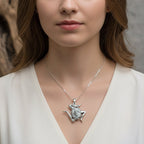 Sicilian Trinacria Triple Spiral Necklace