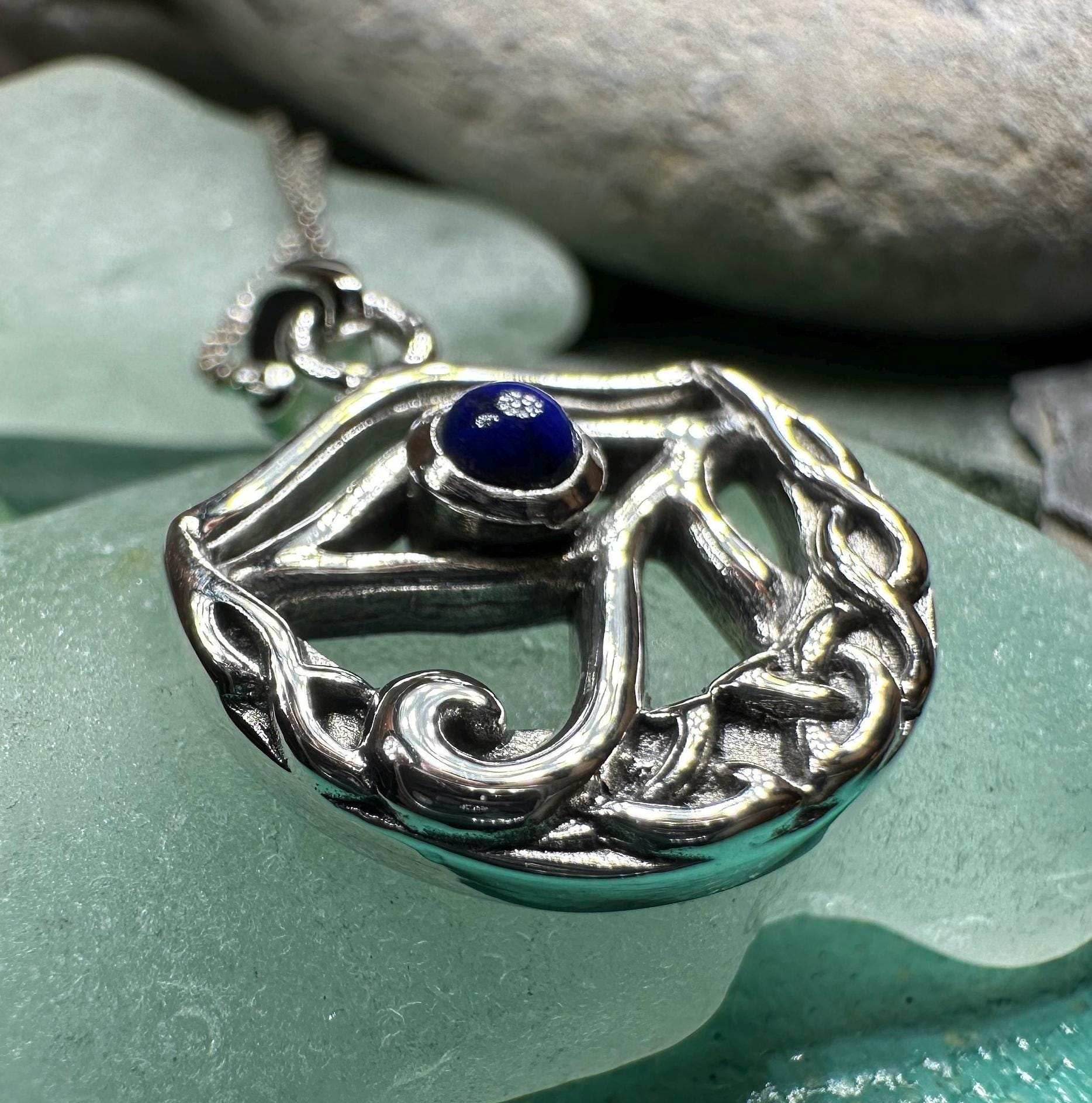 Lapis Lazuli Eye of Horus Necklace - 18