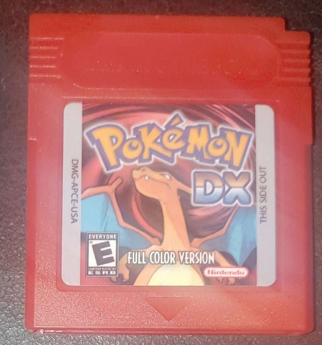 Pokemon Red DX GBC Video Game Cartridge Gameboy Color ROM Hack