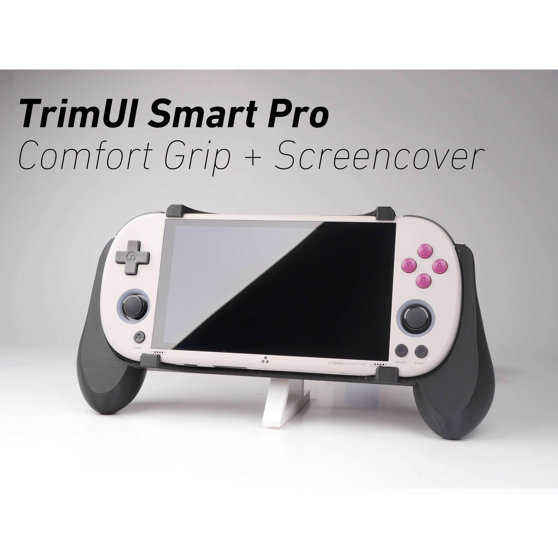 Felt TrimUI Smart Pro Thick Grip 2-in-1 Reversible Screen Cover & Thick Comfort Grip Case with Felt Wrap Ergonomic TRIMUI 2n1 Deluxe - Light Blue