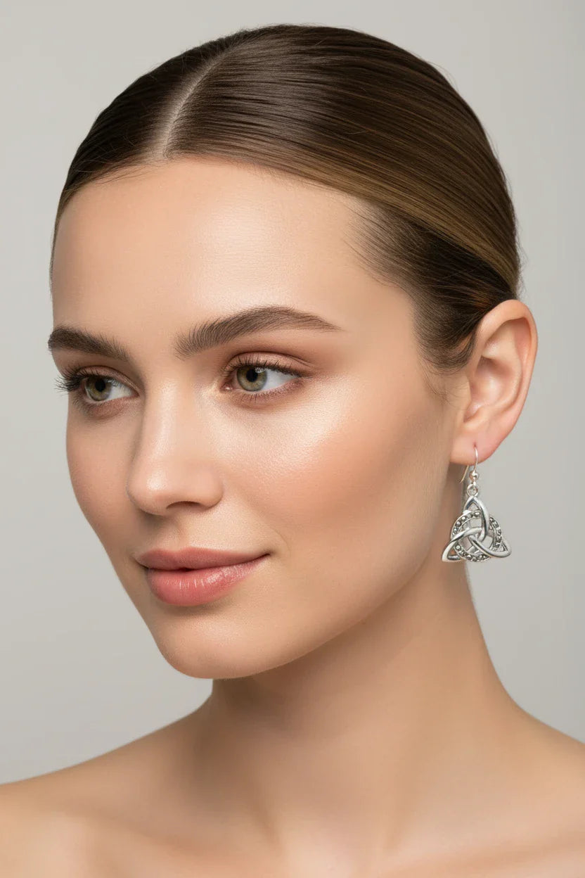 Triquetra Marcasite Earrings