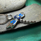 Blue Dream Dragonfly Necklace - 18