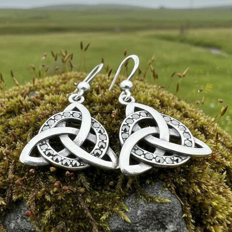 Triquetra Marcasite Earrings