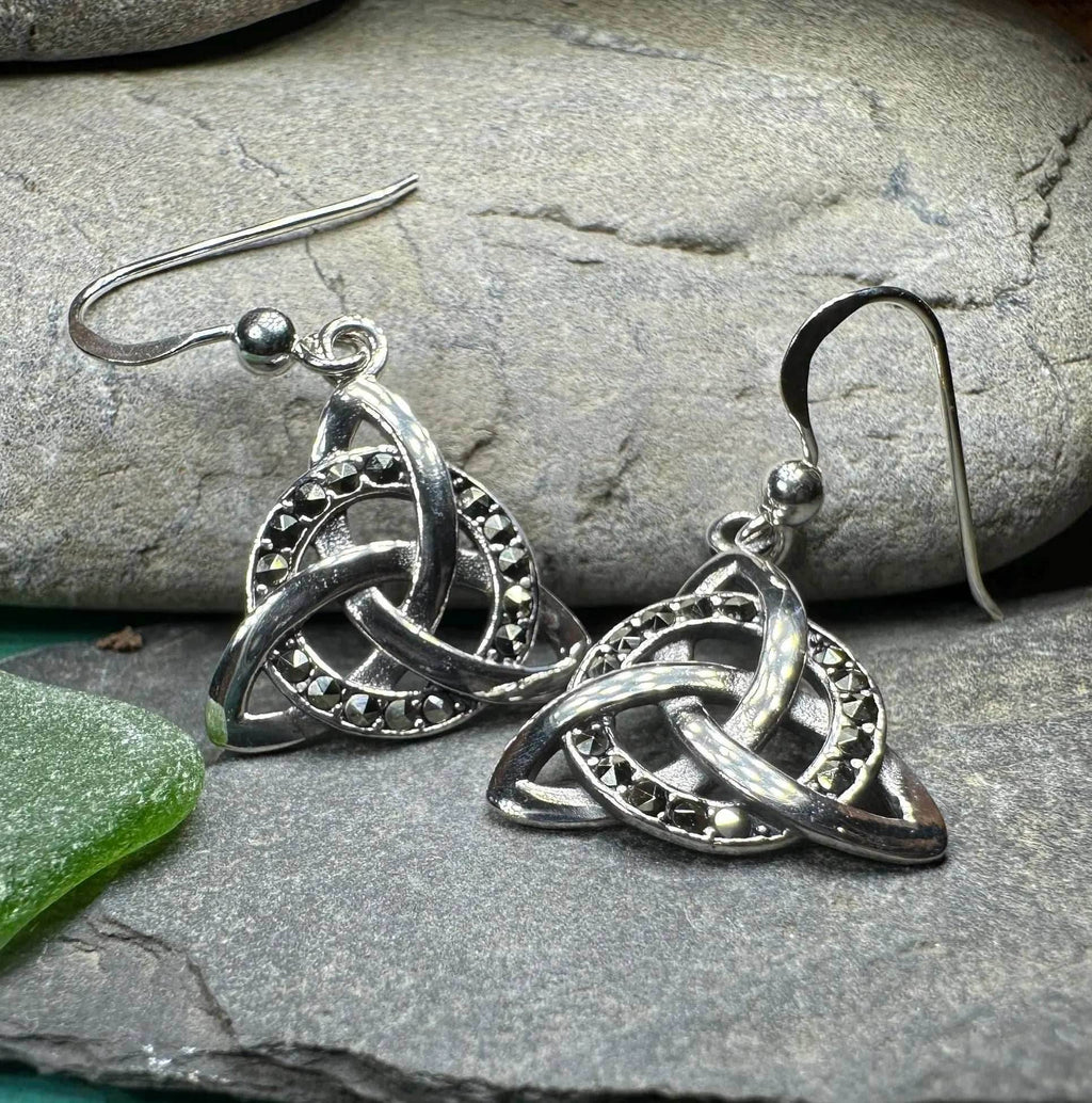 Triquetra Marcasite Earrings - 
