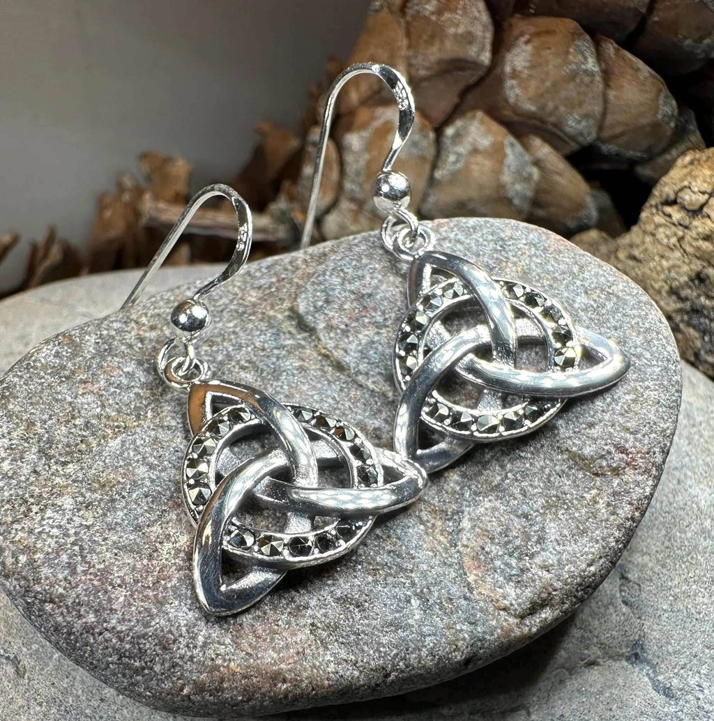 Triquetra Marcasite Earrings - 