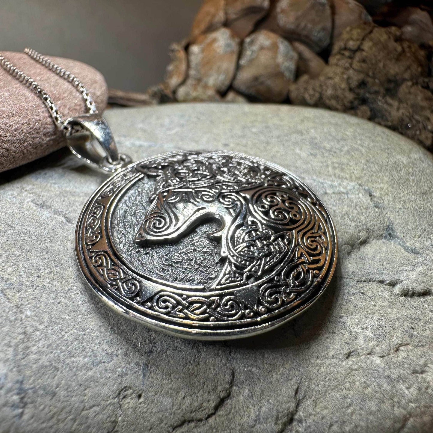 Forest Shadow Wolf Necklace - 
