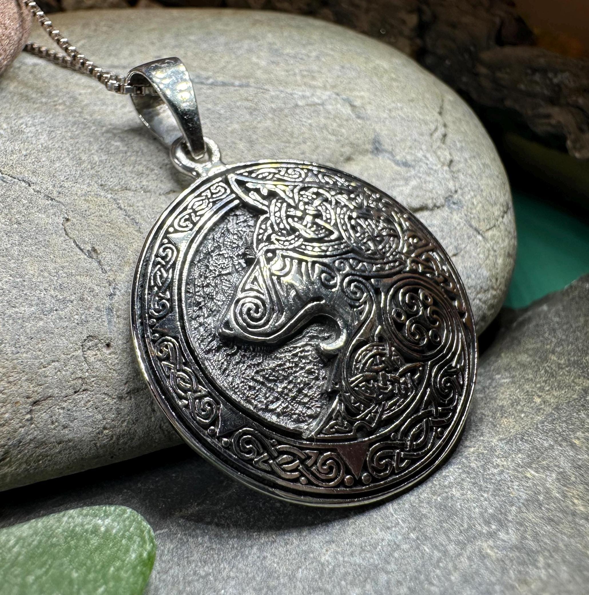 Forest Shadow Wolf Necklace