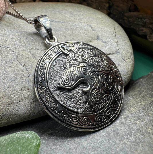 Forest Shadow Wolf Necklace - 