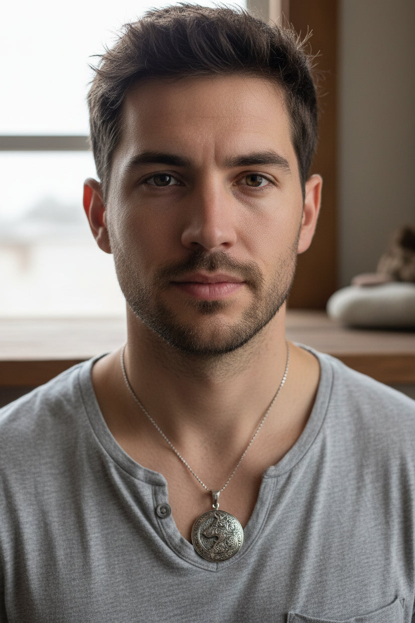 Forest Shadow Wolf Necklace